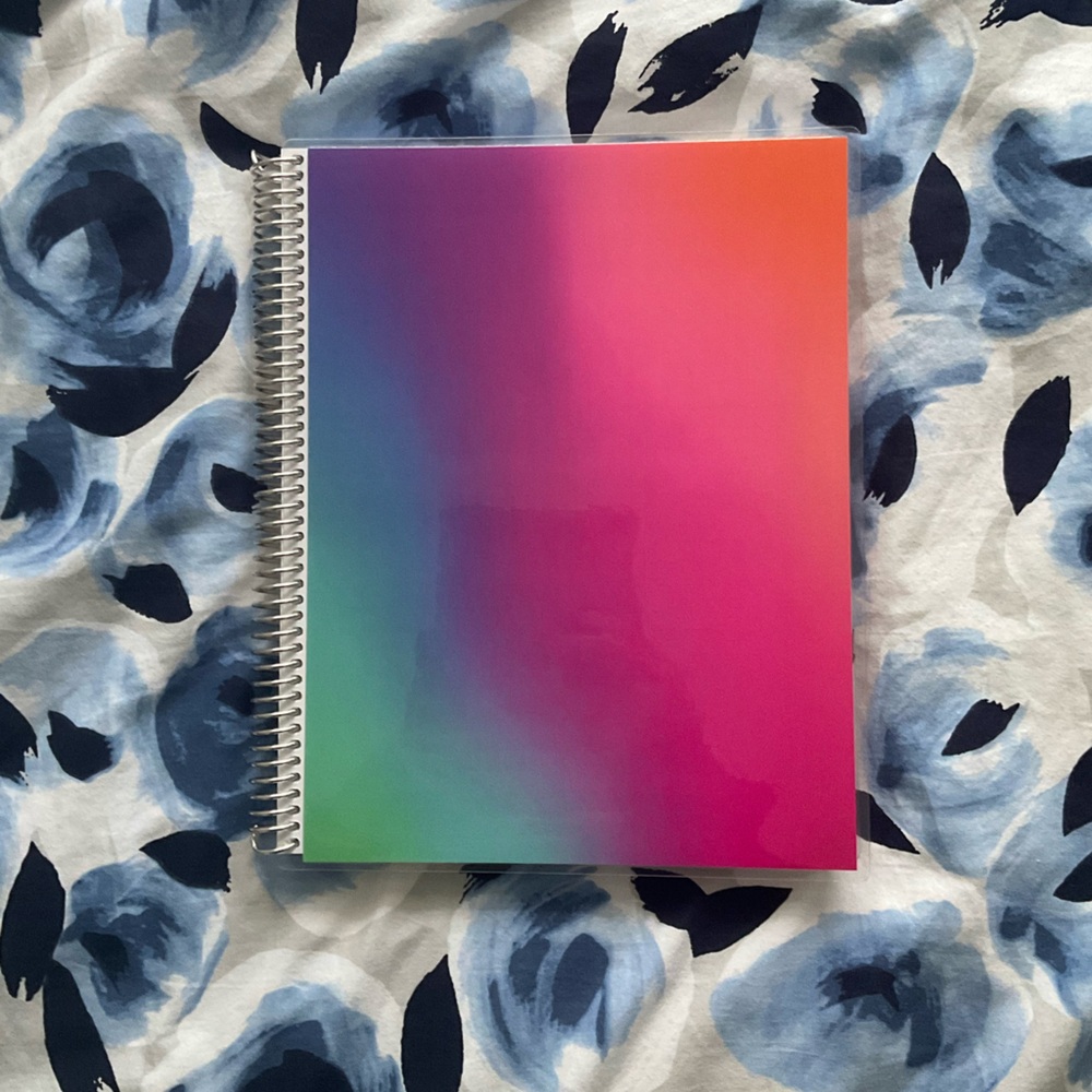 Erin Condren Colorful Gradient Spiral Blank Notebook